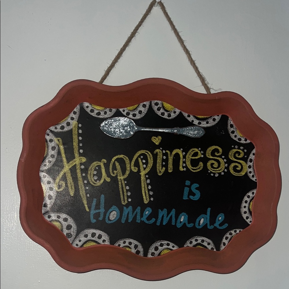 Rustic Orange and Black Wall Decor Sign